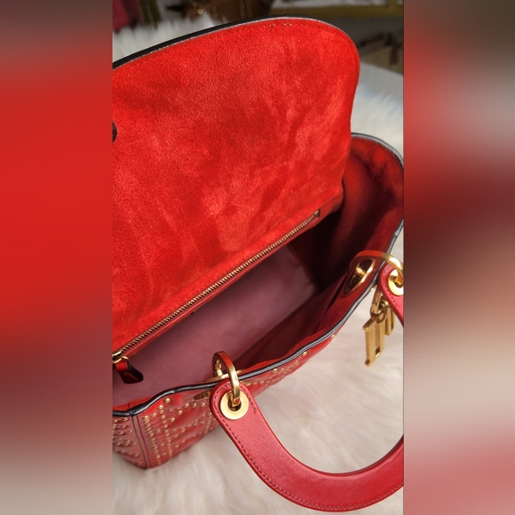 Mini Lambskin Cannage Studded Supple Lady Dior Satchel in full inclusion and COA - Picture 13 of 16